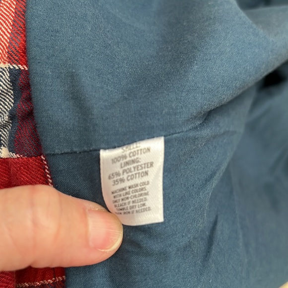 Rubbish Red Navy Plaid Button Front Crop Jacket - Picture 6 of 7